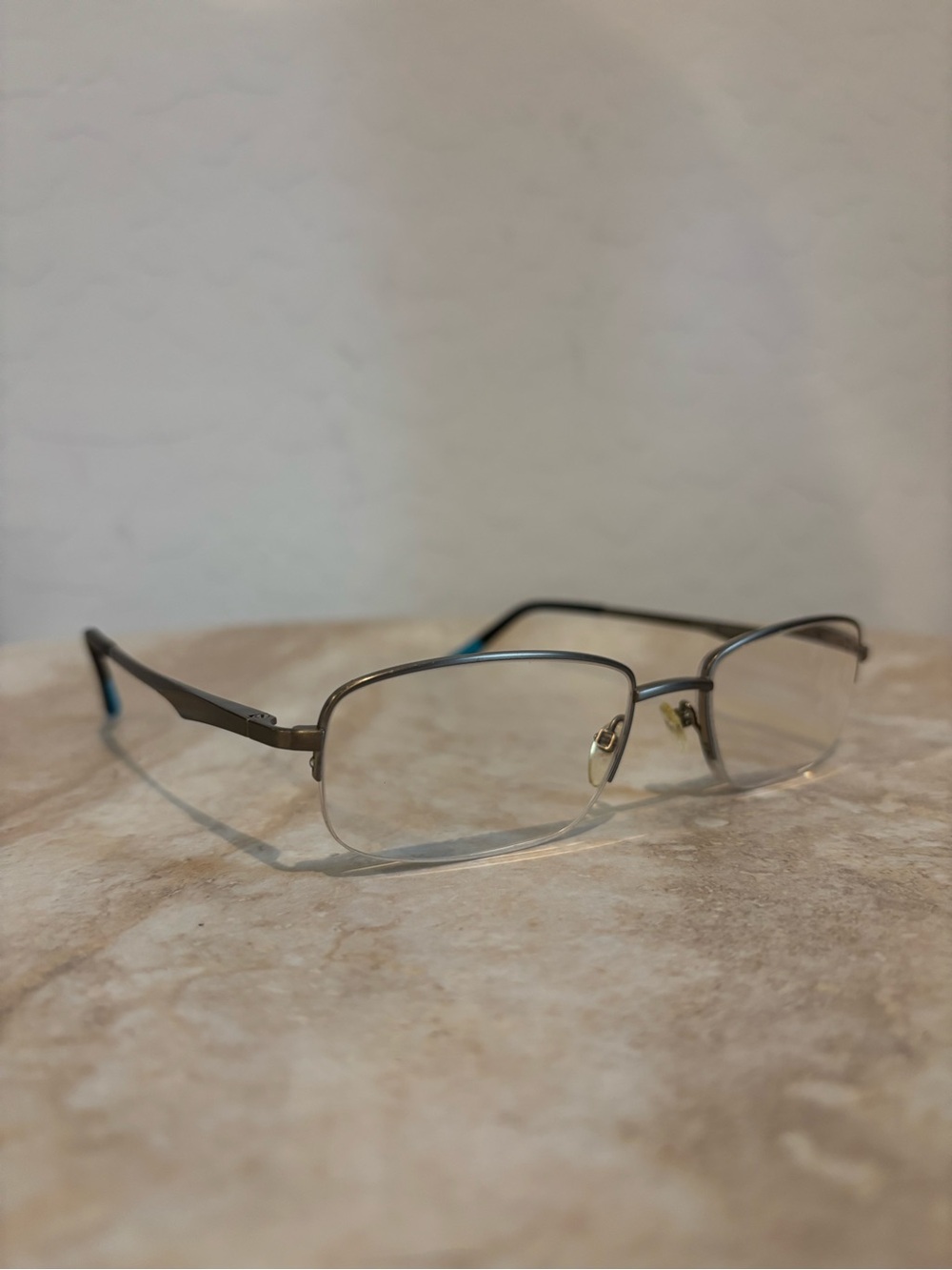 Revel 35-000876 Rectangular Semi-Rimless Metal Eyeglasses